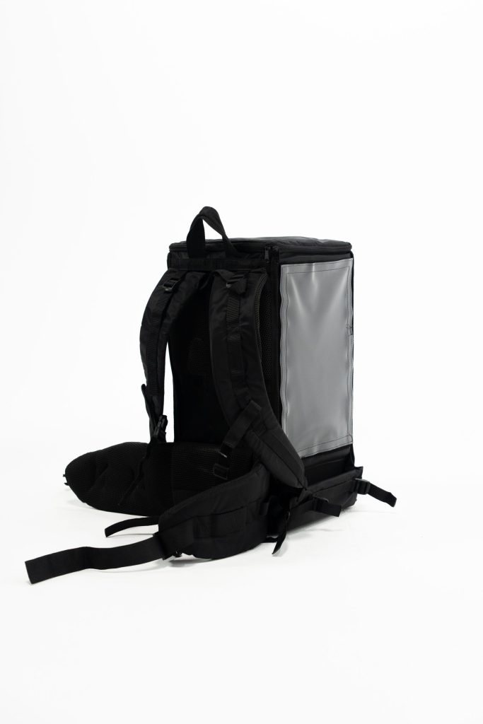 Soft Bag insulated backpack designed for mobile drink distribution at events.