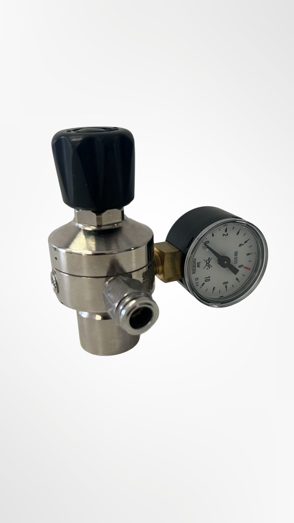 Réducteur de pression CO₂ avec raccord en inox pour système DraftGo avec manomètre intégré