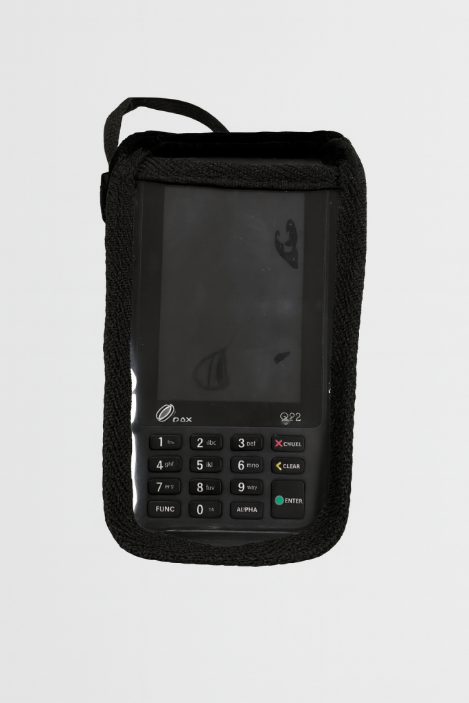 Protective pouch for portable payment terminal with neck strap – Innov Back Pack.